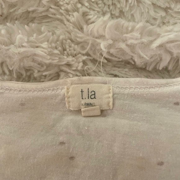 Anthropologie Graphic Le Bonjour Au Soleil soft washed v-neck Tee. - Picture 3 of 3